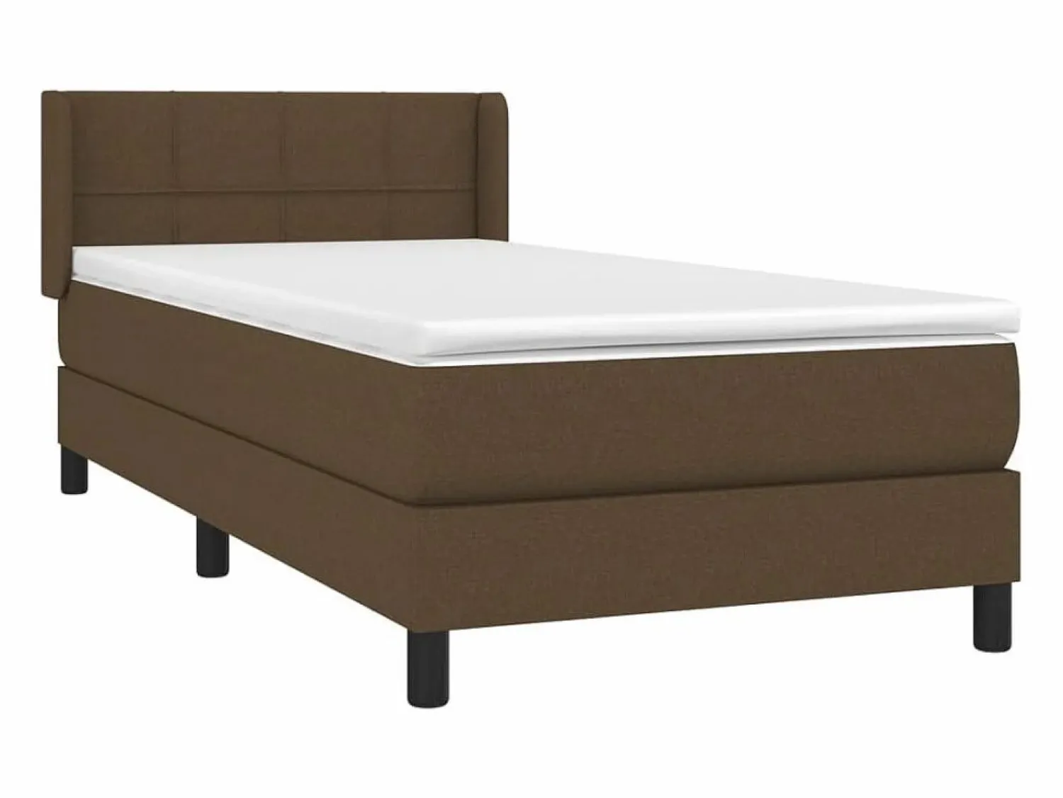 Clearance Conjunto Boxspring - 90x190 cm + Somieres + colchón tela marrón oscuro ES45859 Cama Continental Boxspring