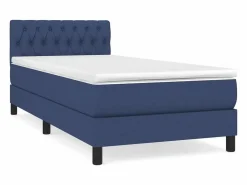 Online Conjunto Boxspring - 90x190 cm + colchón tela ES190811 Azul