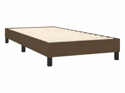Conjunto Boxspring - 90x190 cm + Somieres + colchón tela marrón oscuro ES45332