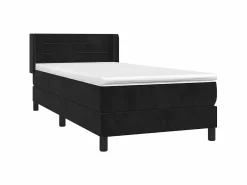 Conjunto Boxspring - 90x190 cm + Somieres + colchón cuero sintético ES39202