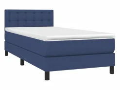 Conjunto Boxspring - 90x190 cm colchón y luces LED tela ES562455
