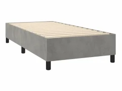 Hot Conjunto Boxspring - 80x200 cm + Somieres + colchón + LED terciopelo claro ES42582 Cama Continental Boxspring