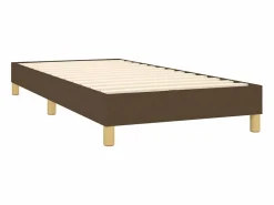 Conjunto Boxspring - 90x200 cm + Somieres + colchón tela marrón oscuro ES41477