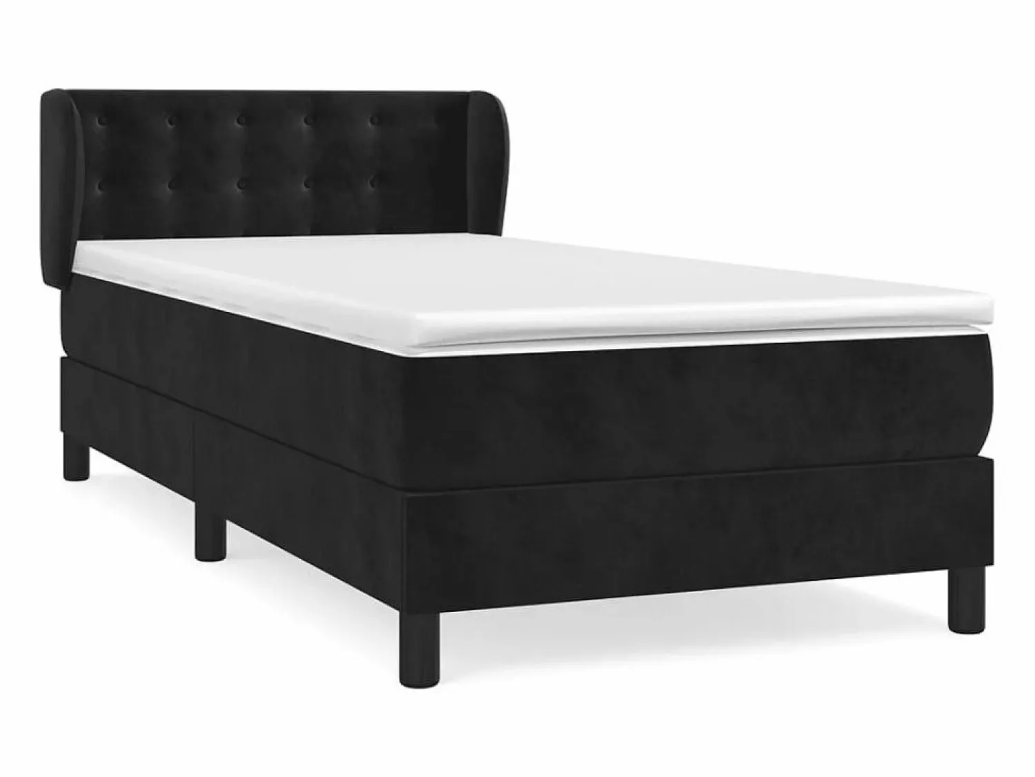 Online Conjunto Boxspring - 90x200 cm + colchón terciopelo ES802928 Negro