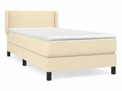 New Conjunto Boxspring - 90x200 cm + Somieres + colchón tela color ES40308 Crema