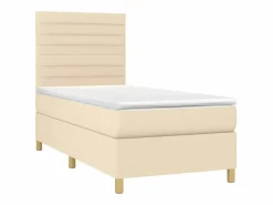 Best Conjunto Boxspring - 80x200 cm + colchón tela color ES544685 Crema