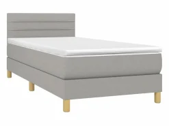 Hot Conjunto Boxspring - 90x190 cm + Somieres + colchón tela claro ES35663 Cama Continental Boxspring