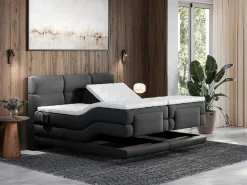 New Palacio Conjunto boxspring relax tela antracita 2x90x200 LODI Gris antracita