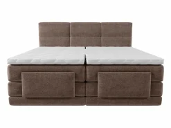 Palacio Conjunto boxspring relax Tela - Marrón - 2 x 90 x 200 cm - LODI de