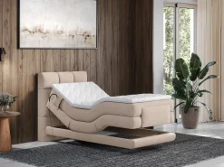 Sale Palacio Conjunto boxspring relax Tela - 100x200 cm LODI Beige