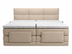 Hot Palacio Conjunto boxspring relax tela 2 x 80 x 200 cm LODI de Beige