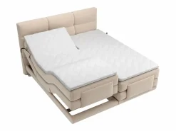 Hot Palacio Conjunto boxspring relax tela 2 x 80 x 200 cm LODI de Beige