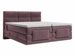 Clearance Conjunto completo Boxspring eléctrico 2 x 90 x 200 cm king size Burdeos Tela - LODI de Colección Rouge Passion|Cama Continental Boxspring