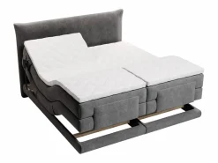 Palacio Conjunto completo Boxspring eléctrico 2 x 90 x 200 cm king size Antracita Tejido - ZANORO de