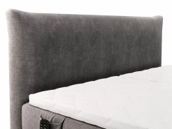 Hot Palacio Conjunto completo Boxspring eléctrico 2 x 80 x 200 cm tamaño queen Antracita Tela - ZANORO de Gris antracita