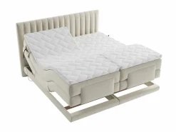 Online Conjunto completo boxspring - 2 x 80 x 200 cm - Terciopelo - - DONISI de Cama Terciopelo|Cama Continental Boxspring