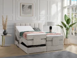 Palacio Conjunto completo boxspring eléctrico 2 x 80 x 200 cm - Tela - KALASI de