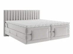 Clearance Palacio Conjunto completo boxspring - 2 x 90 x 200 cm - Terciopelo - - DONISI de Gris claro
