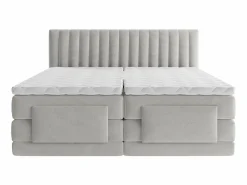 Clearance Palacio Conjunto completo boxspring - 2 x 90 x 200 cm - Terciopelo - - DONISI de Gris claro