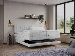 Clearance Palacio Conjunto completo boxspring - 2 x 90 x 200 cm - Terciopelo - - DONISI de Gris claro