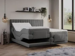 Palacio Conjunto completo Boxspring eléctrico 2 x 90 x 200 cm king size Antracita Tejido - DONISI de