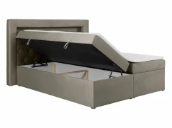 Sale Ysmée Conjunto completo de decoración de dormitorio canapés abatibles - 180 x 200 - Terciopelo - - ORANA Topo