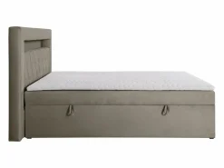 Best Conjunto completo de decoración de dormitorio con canapés abatibles - 160 x 200 - Terciopelo - - ORANA Cama Continental Boxspring