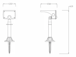 Best Conjunto de 2 balizas solares o apliques de pared con sensor de movimiento - 700 lúmenes - CHENDI Iluminación Exterior|Energía Solar