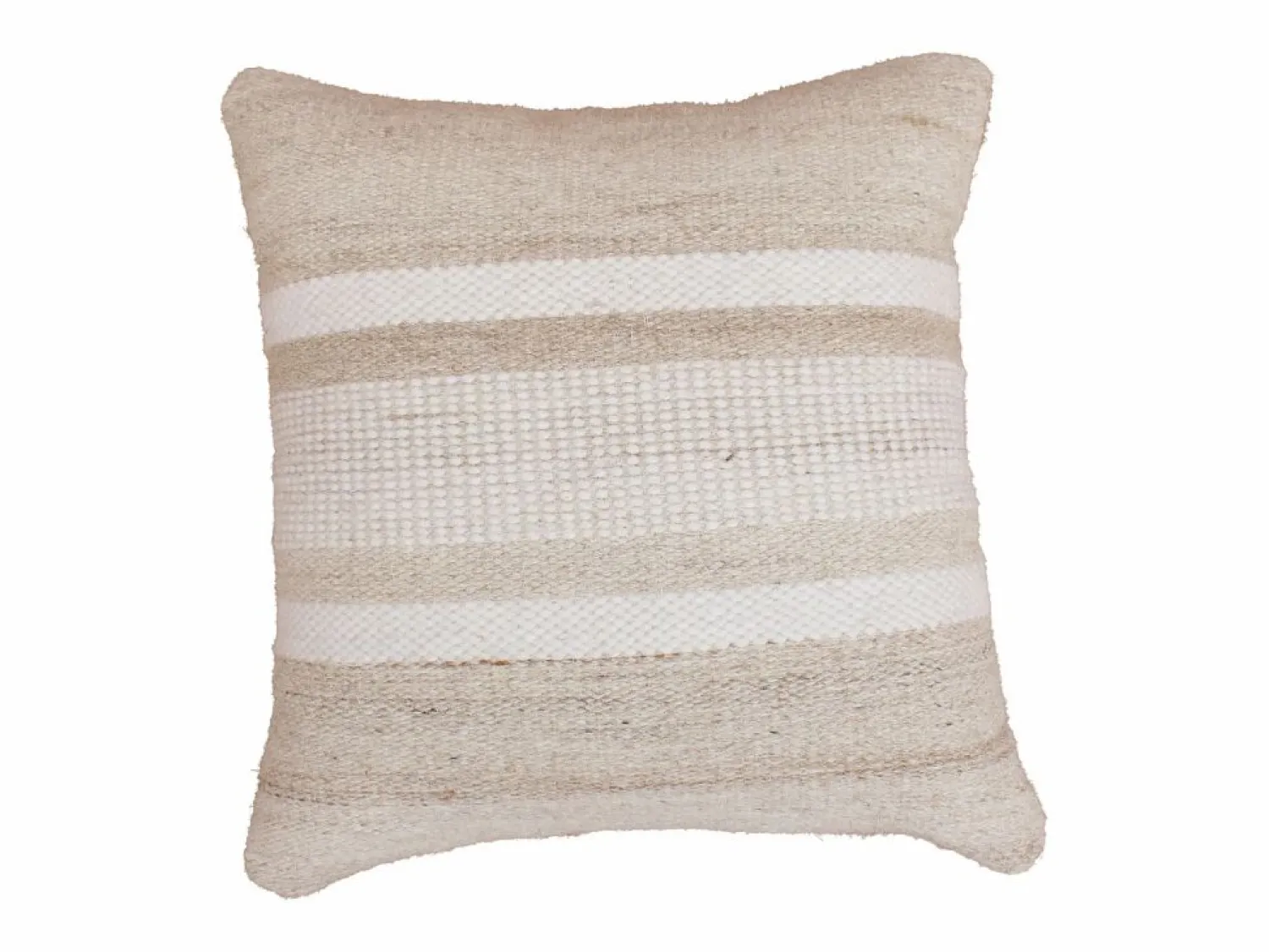 Best Conjunto de 2 cojines 100% lana hechos a mano - 50 x 50 cm - Marfil y beige - EMMA Ropa De Casa