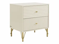 Sale Vente-unique Conjunto de 2 mesitas de noche con 2 cajones en color - LOUREO Beige