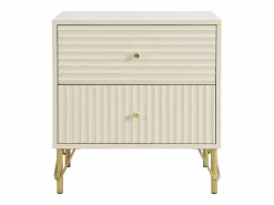 Sale Vente-unique Conjunto de 2 mesitas de noche con 2 cajones en color - LOUREO Beige