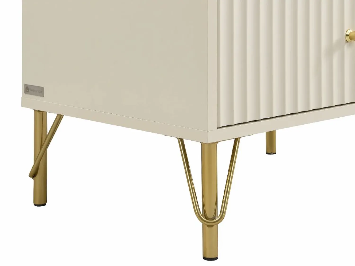 Sale Vente-unique Conjunto de 2 mesitas de noche con 2 cajones en color - LOUREO Beige