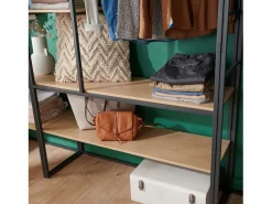Conjunto de 2 percheros de madera y metal ASHTON
