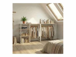Conjunto de 2 percheros modulares para buhardilla 200x85cm KADRA