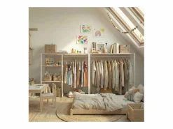 Conjunto de 2 percheros modulares para buhardilla 200x85cm KADRA