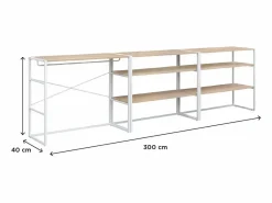 Conjunto de 3 percheros modulares para buhardilla 300x85cm KADRA