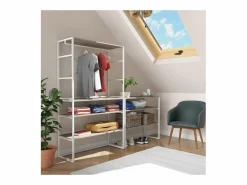 Conjunto de 3 percheros modulares para buhardilla 300x85cm KADRA