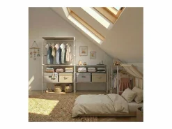 New Conjunto de 4 percheros modulares para buhardilla 400x85cm KADRA Blanco