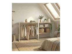 Online Conjunto de 2 percheros modulares para buhardilla 200x85cm KADRA Mueble Perchero