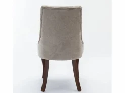 Hauss Spole Conjunto de 2 sillas con patas de madera curvadas y respaldo alto.