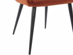 Conjunto de 2 sillas con reposabrazos de terciopelo y metal negro - - ELEANA Sillas Y Lotes De Sillas