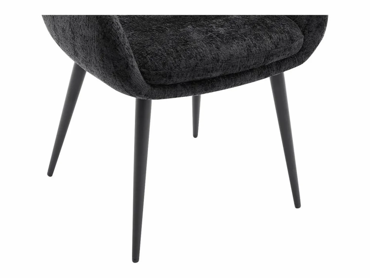 Discount Conjunto de 6 sillas con reposabrazos de tela texturizada y metal - - LASSANDRA Sillas Y Lotes De Sillas