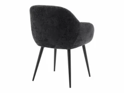 Discount Conjunto de 6 sillas con reposabrazos de tela texturizada y metal - - LASSANDRA Sillas Y Lotes De Sillas