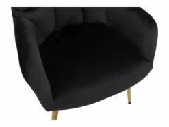 Online Conjunto de 2 sillas con reposabrazos de terciopelo y metal dorado - - PEGA Sillas Y Lotes De Sillas