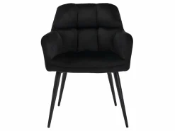 Hot Conjunto de 6 sillas de comedor acolchadas Con reposabrazos - Terciopelo y metal . . PEGA Sillas Y Lotes De Sillas