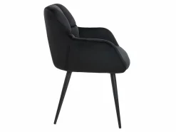 Hot Conjunto de 6 sillas de comedor acolchadas Con reposabrazos - Terciopelo y metal . . PEGA Sillas Y Lotes De Sillas