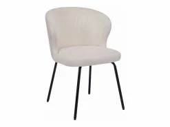 Vente-unique Conjunto de 2 sillas de pana y metal negro - - RELIOZA