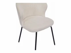 Vente-unique Conjunto de 2 sillas de pana y metal negro - - RELIOZA