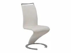 Discount Conjunto de 4 sillas de piel sintética blanca TWIZY Sillas Y Lotes De Sillas