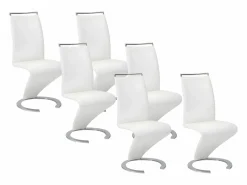 Online Conjunto de 6 sillas de piel sintética TWIZY Sillas Y Lotes De Sillas
